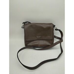 Nine & Company Brown Faux Leather Small Crossbody Purse Lots Of Compartments